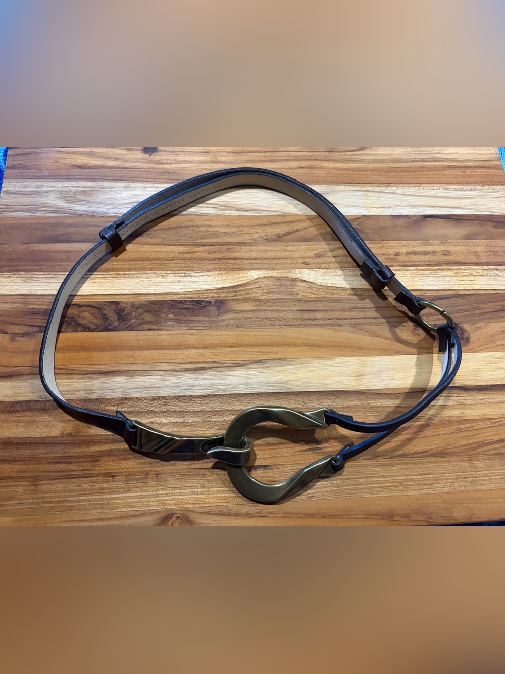 vintage Chico's adjustable brown leather belt